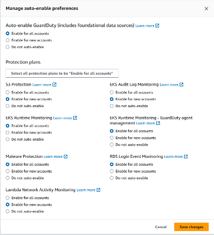 Manage Auto-enable preferences