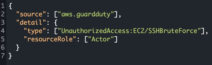 GuardDuty EventBridge rule