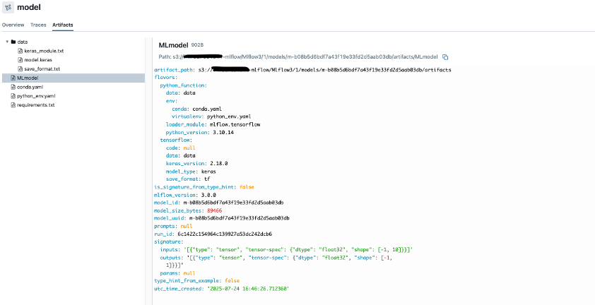 Figure 8: Model artifacts uploaded to S3 after training completion